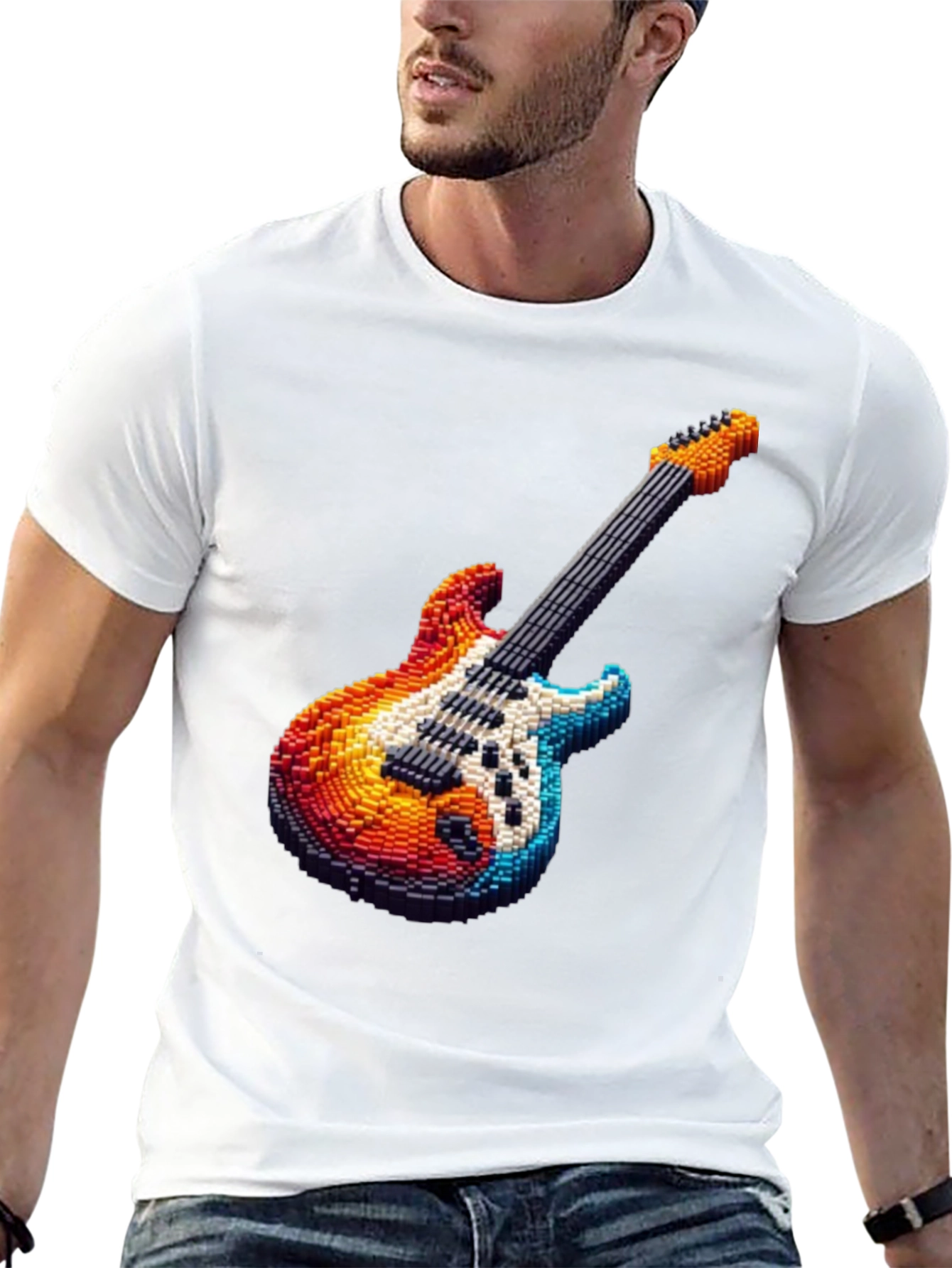 Pixel Guitar T-Shirt - Rock On!
