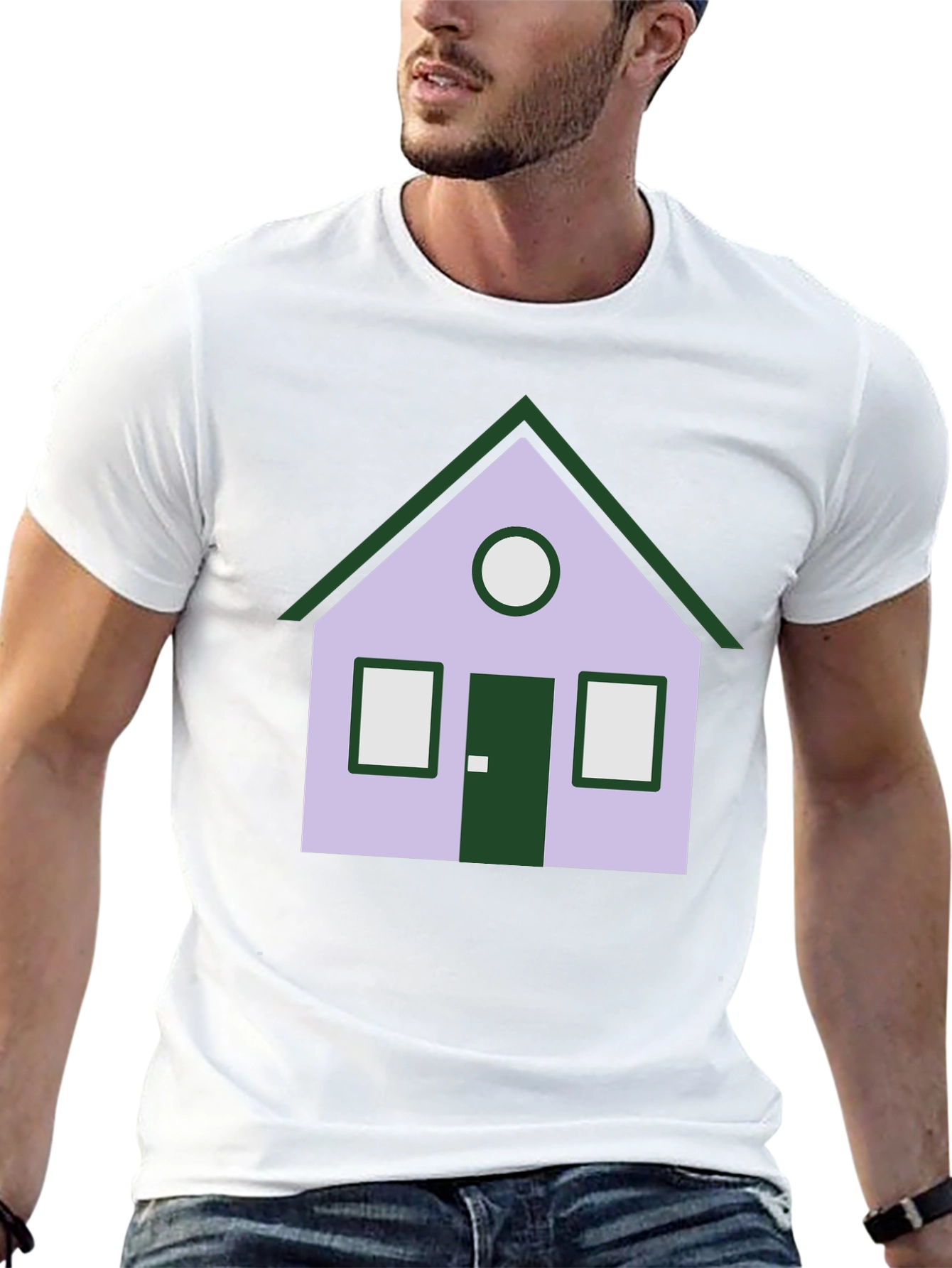 House Graphic Tee - Unique Design Black