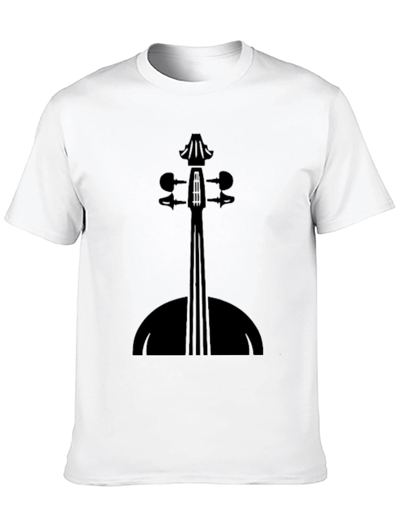Violin Silhouette Black T-Shirt
