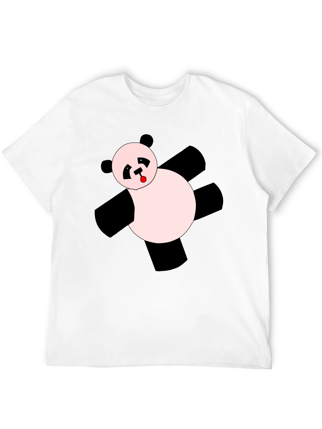 Funny Panda Graphic T-Shirt - Black Crew Neck Tee