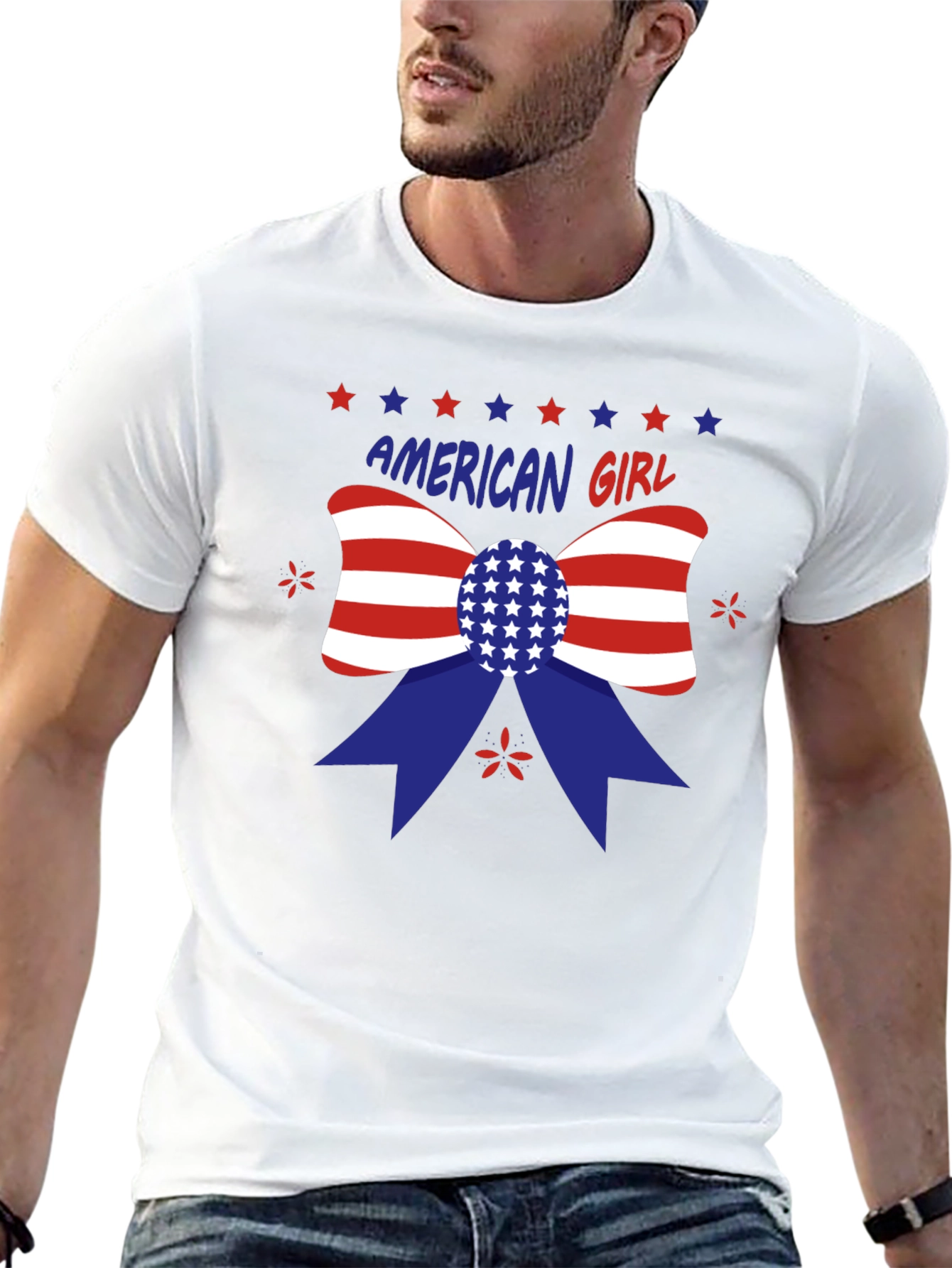 American Girl Patriotic Bow T-Shirt
