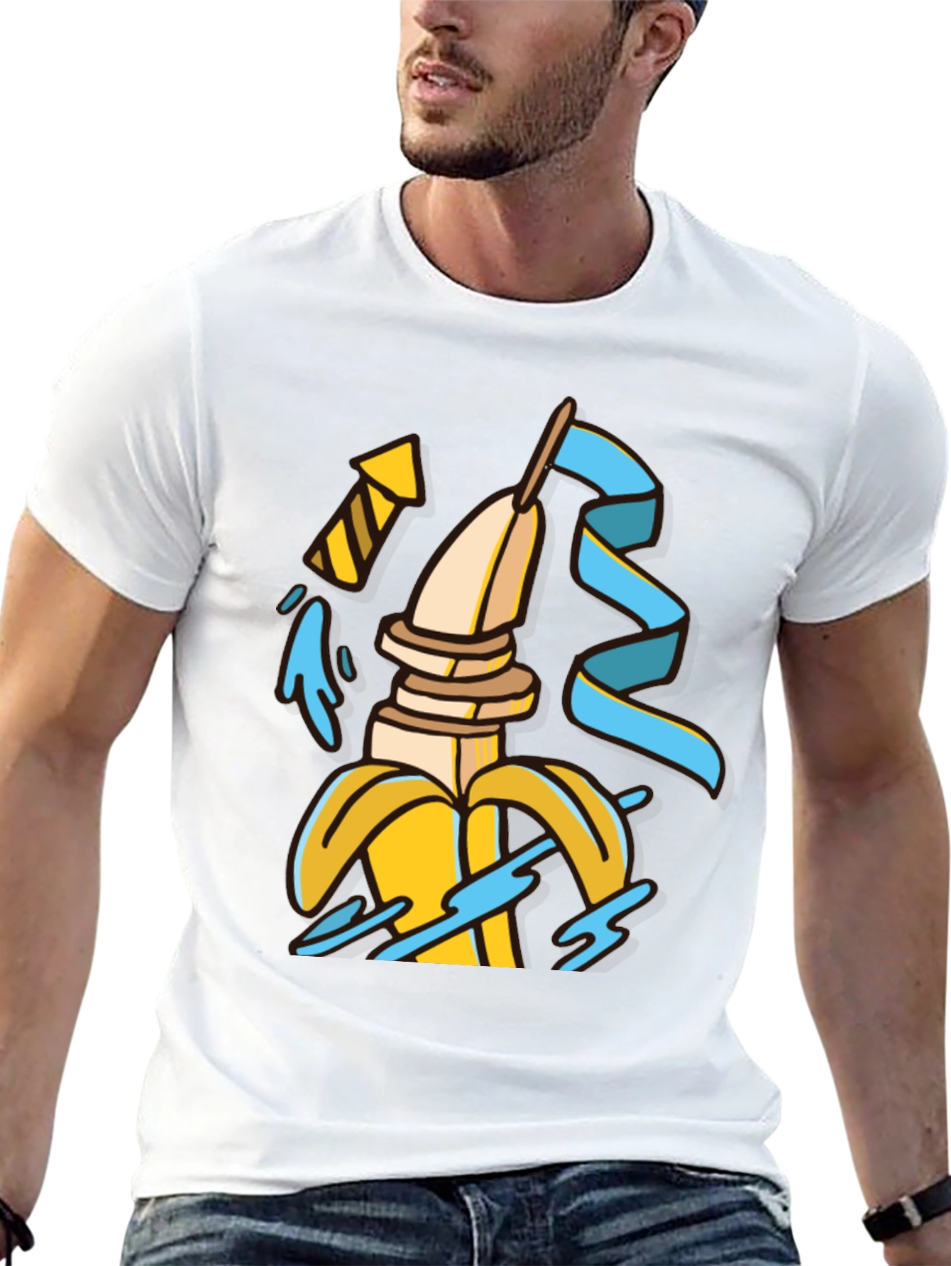 Banana Slices T-Shirt - Quirky Fruit Tee