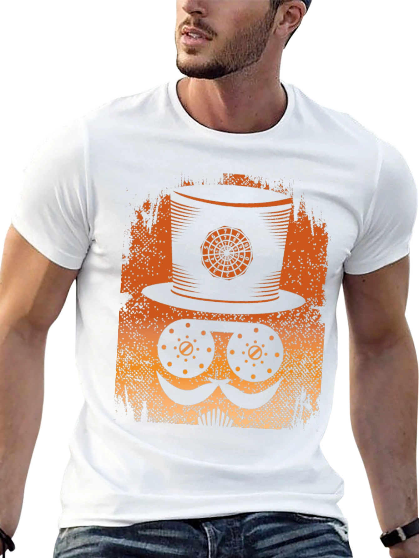 Steampunk Style Top Hat & Goggles Graphic Tee
