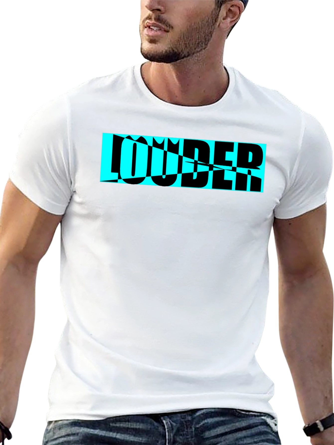 LOUDER Graphic Print Mens T-Shirt