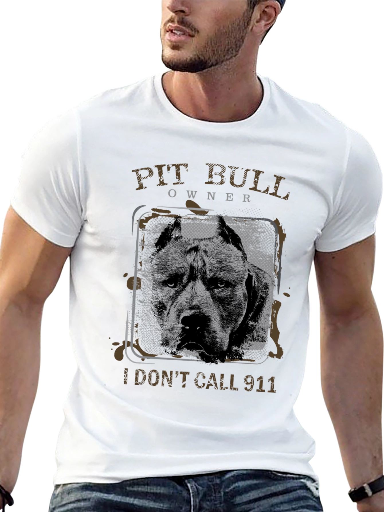 Pit Bull Owner T-Shirt - I Dont Call 911