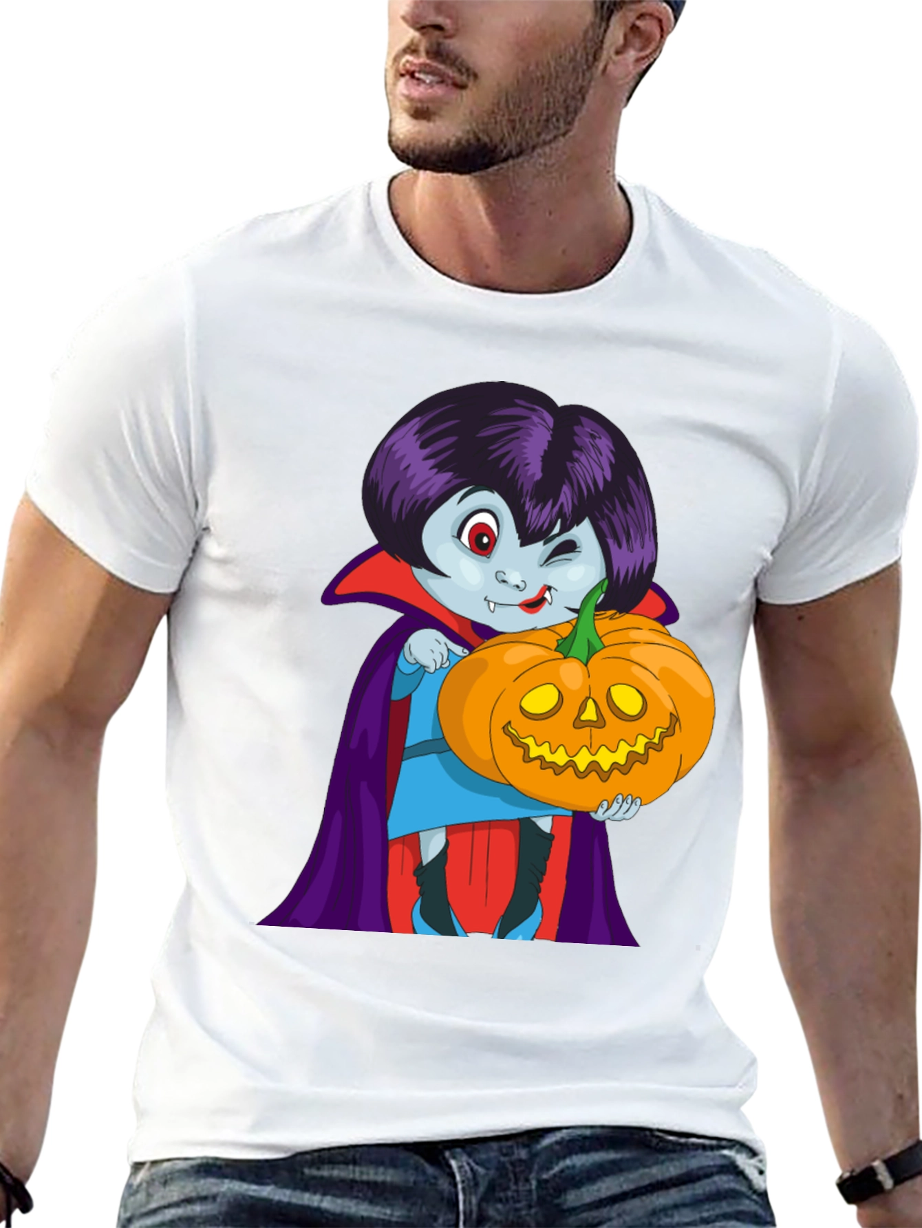 Vampire & Pumpkin Graphic Tee