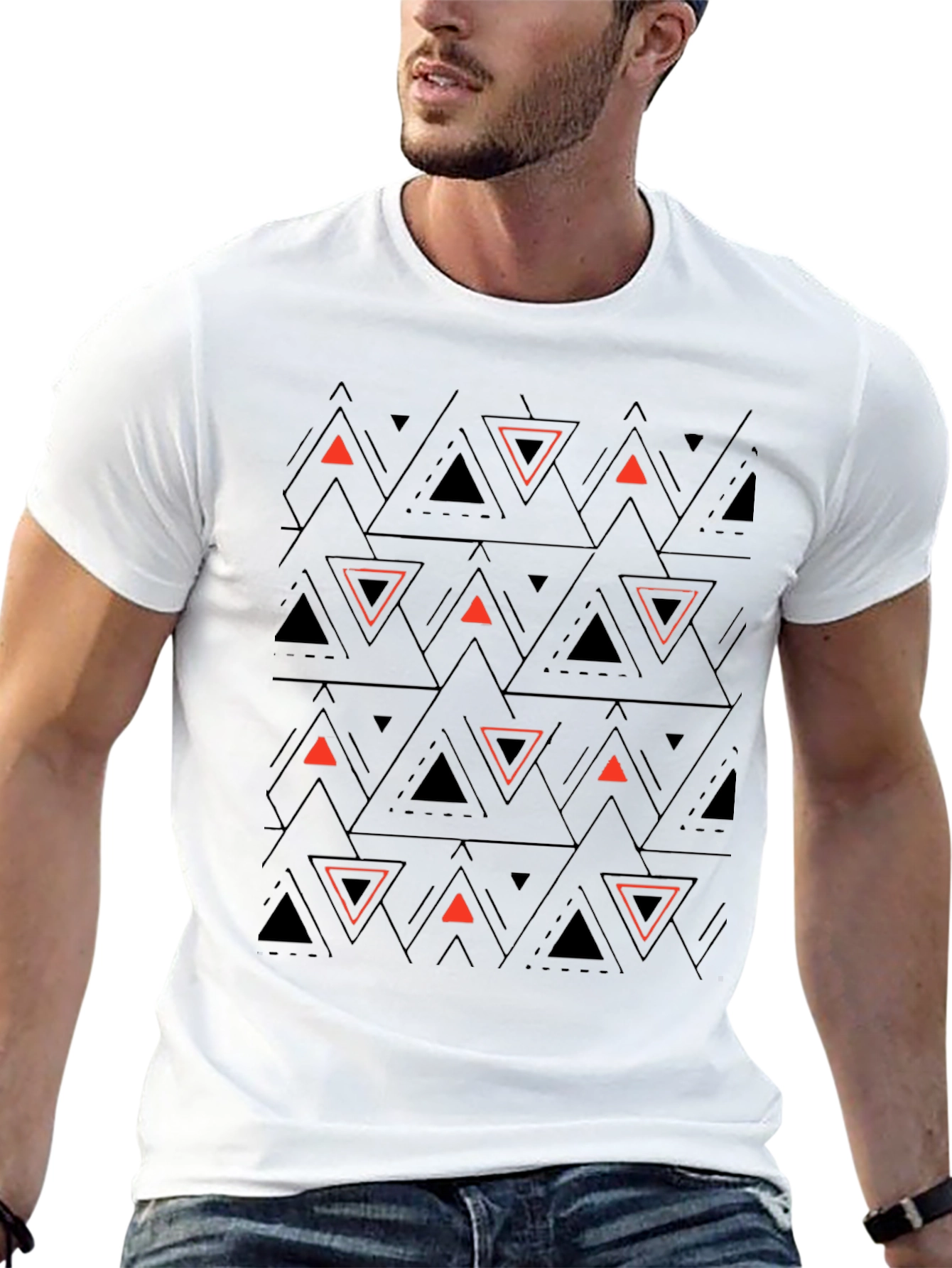 Geometric Triangle T-Shirt - Modern Design