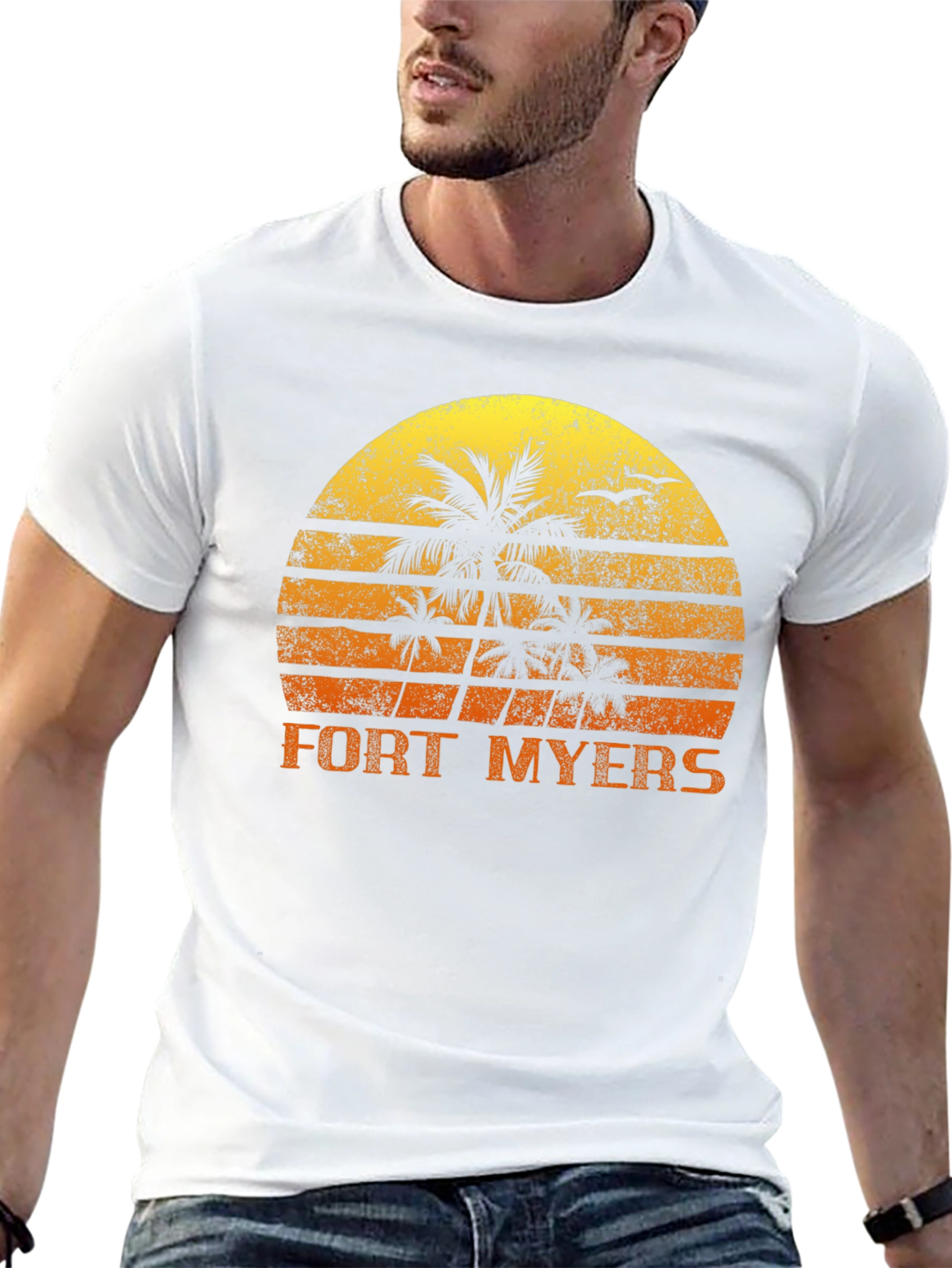 Fort Myers Palm Sunset Graphic Tee