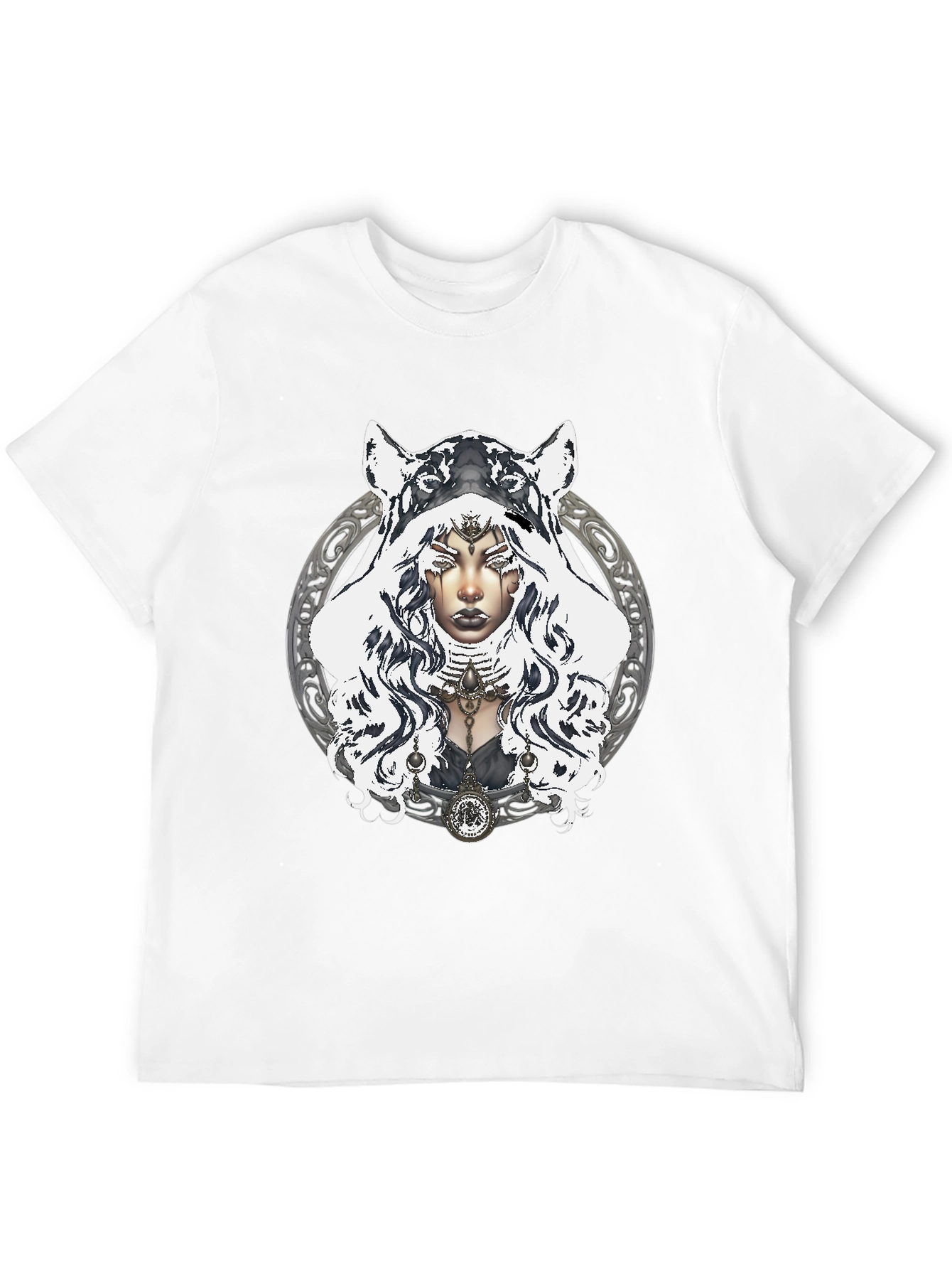 Mystic Wolf Hooded T-Shirt