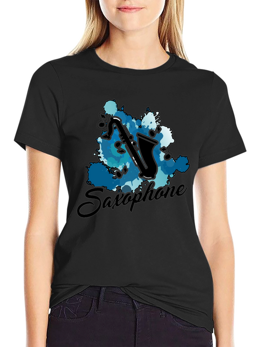 Saxophone Music T-Shirt - Artistic Instrument Tee