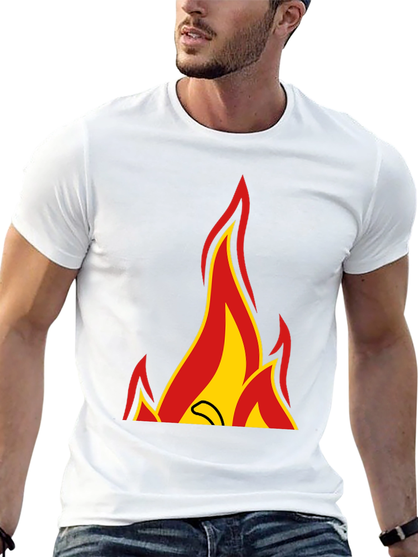Fiery Graphic Tee - Bold Statement Shirt