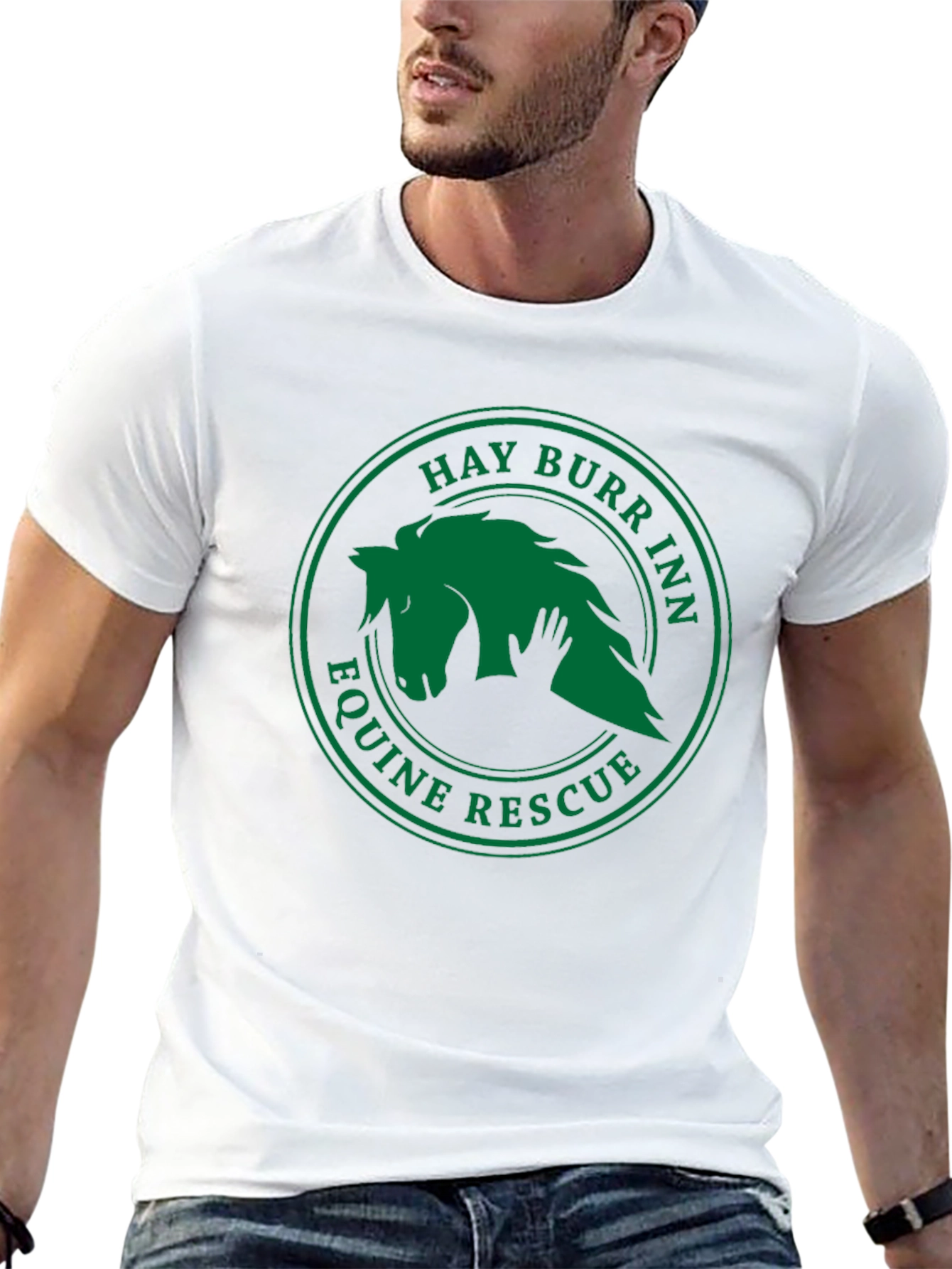 Hay Burr Inn Equine Rescue Black T-Shirt