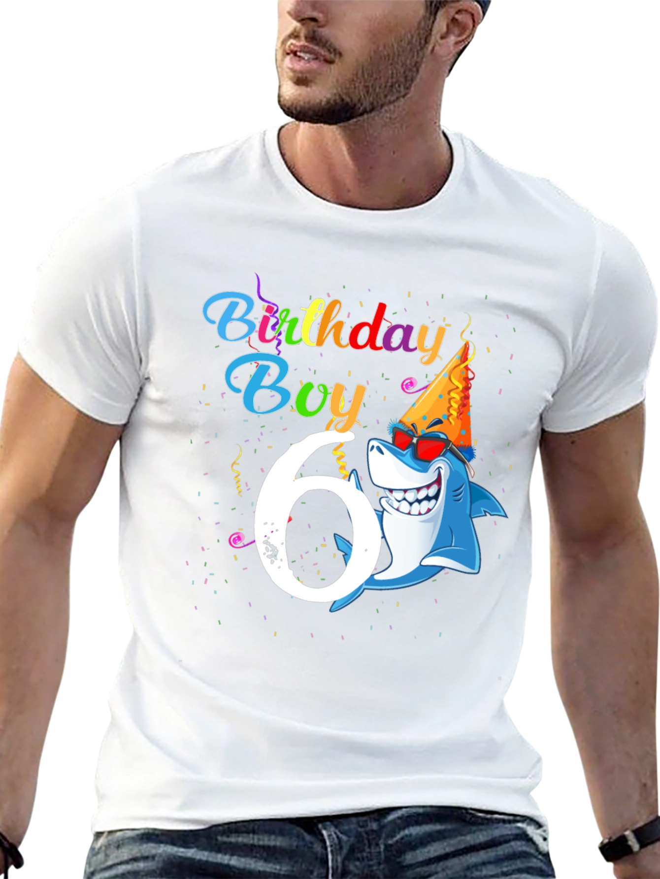Birthday Boy Shark 6 T-Shirt