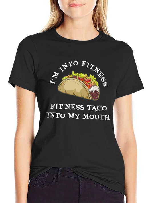 Fitness Taco Graphic Tee - Humorous Workout Shirt