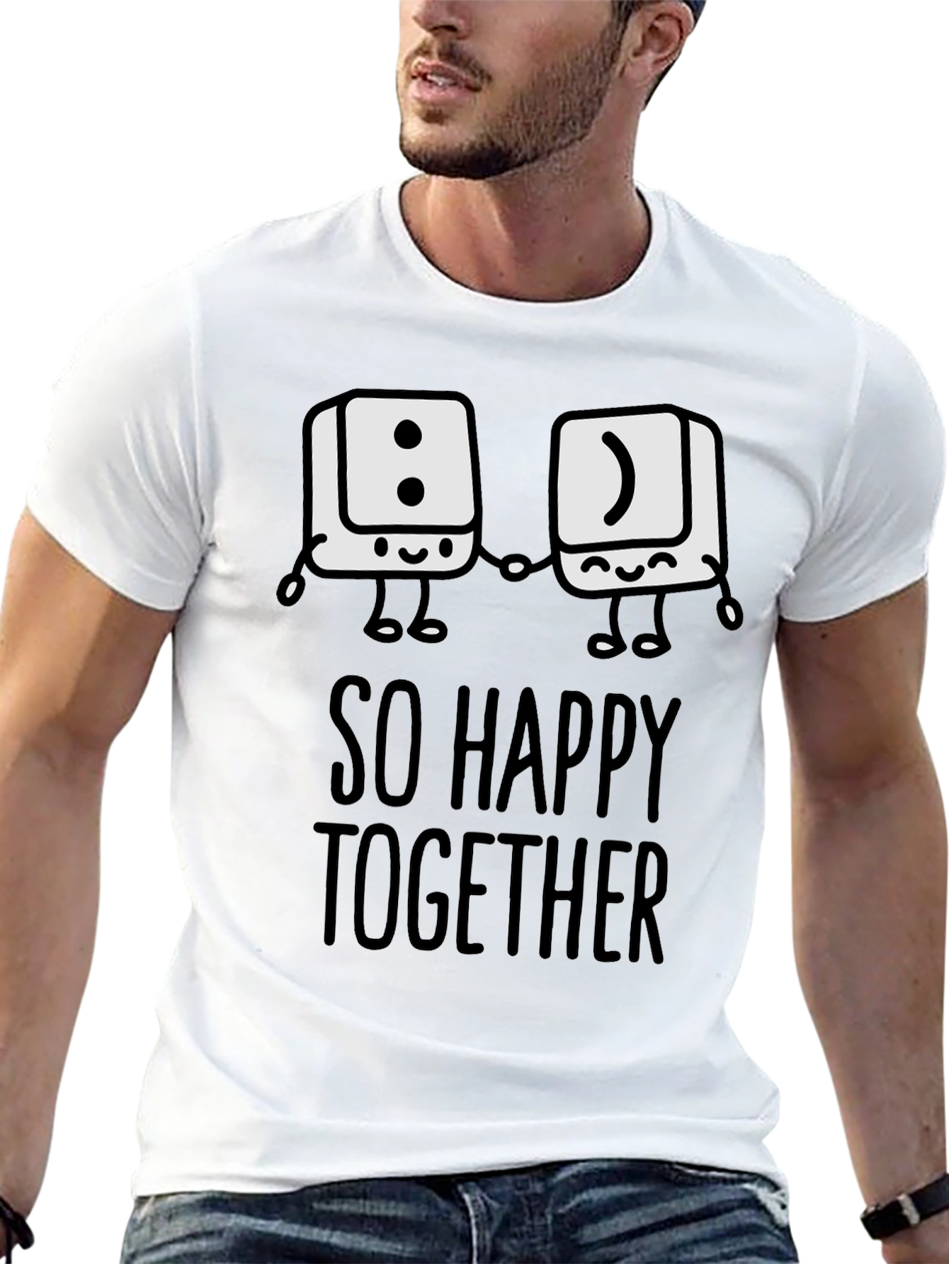 So Happy Together Graphic T-Shirt - Fun Couple Tee