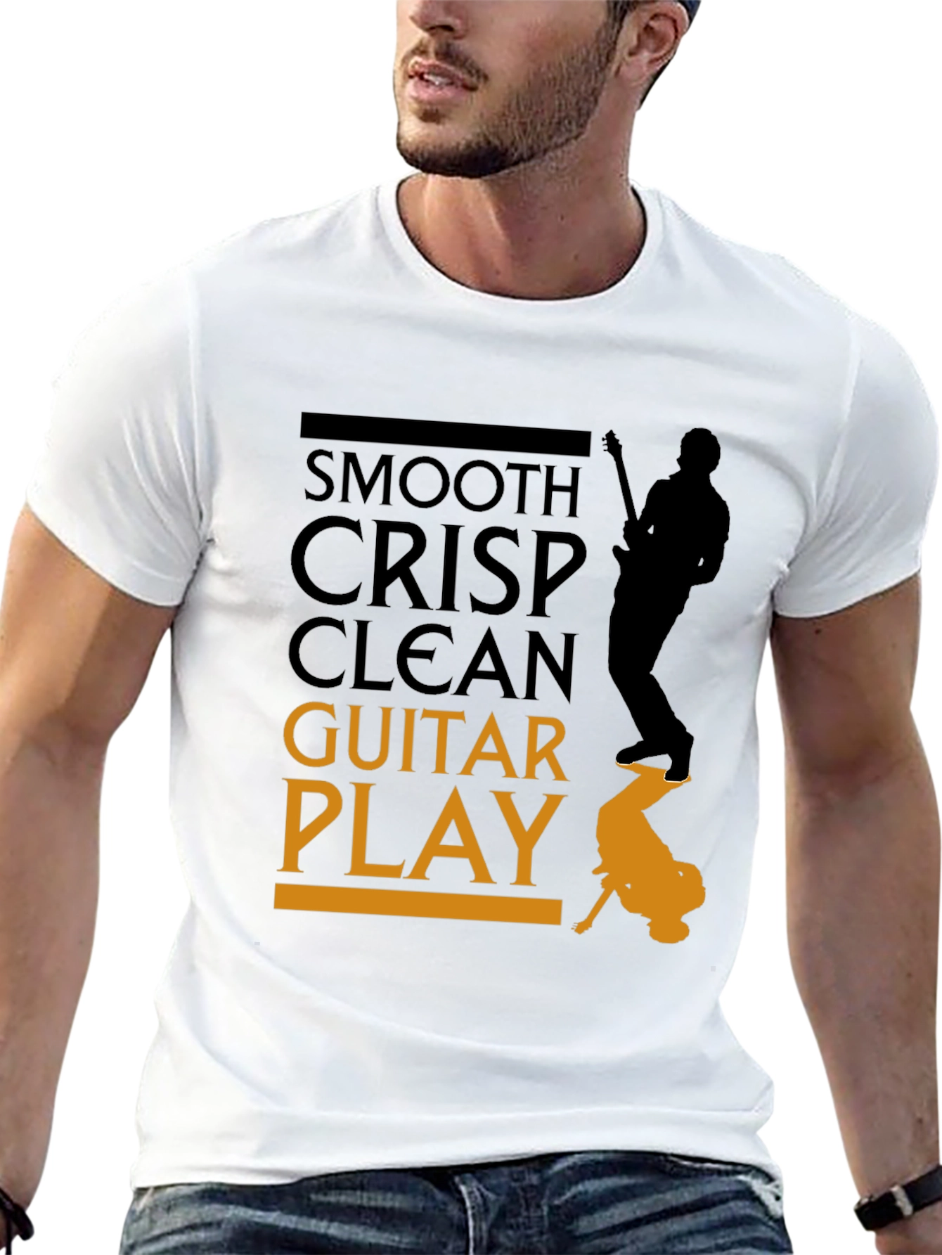 Smooth Guitar Play Graphic T-Shirt