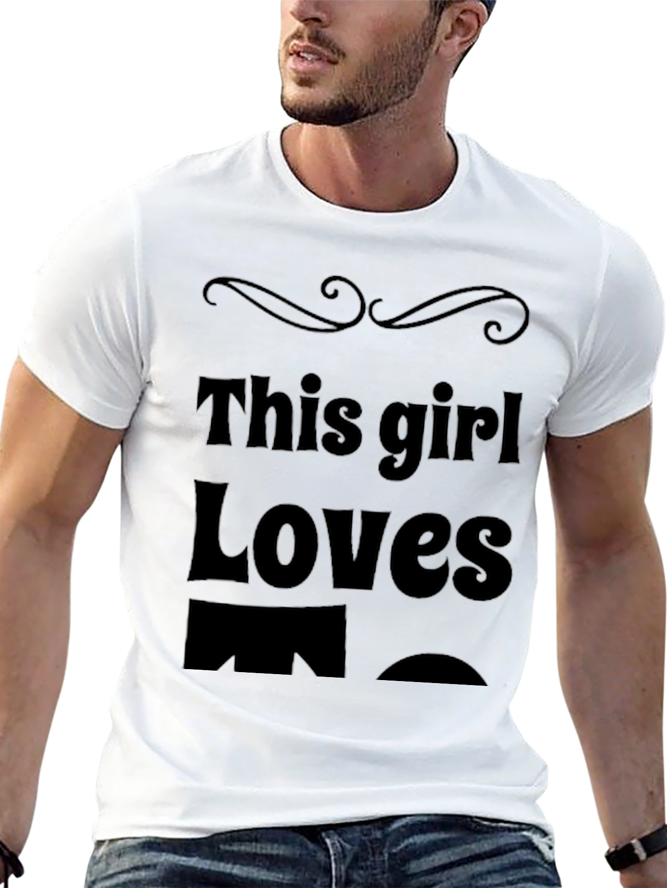 This Girl Loves Mens Black T-Shirt