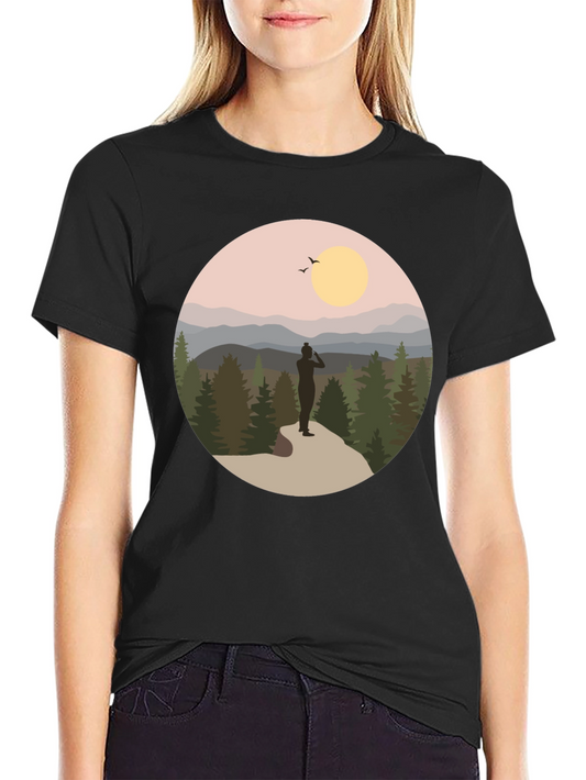 Nature Explorer Graphic Tee - Black Cotton Comfort