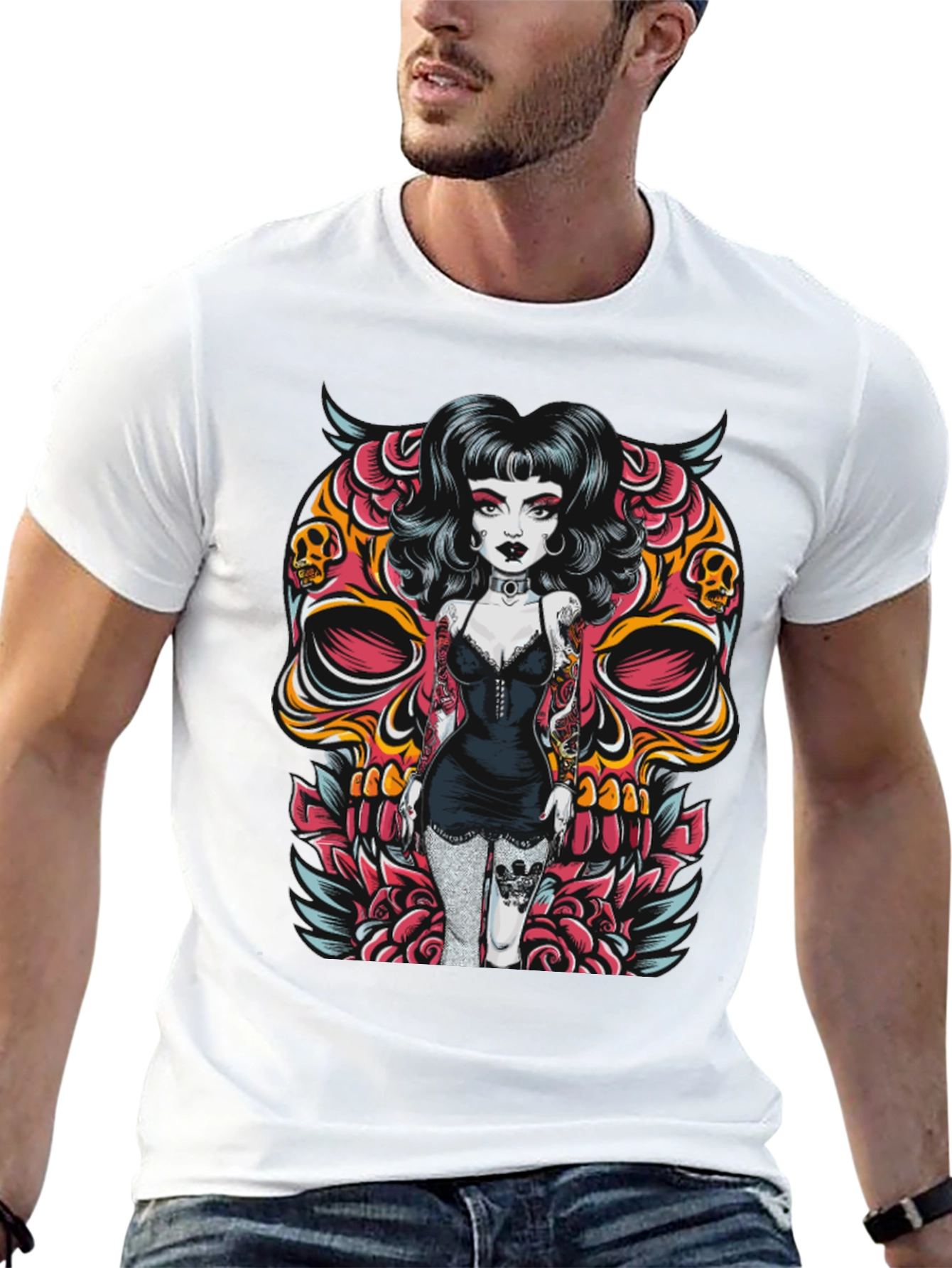Skull Girl Graphic T-Shirt