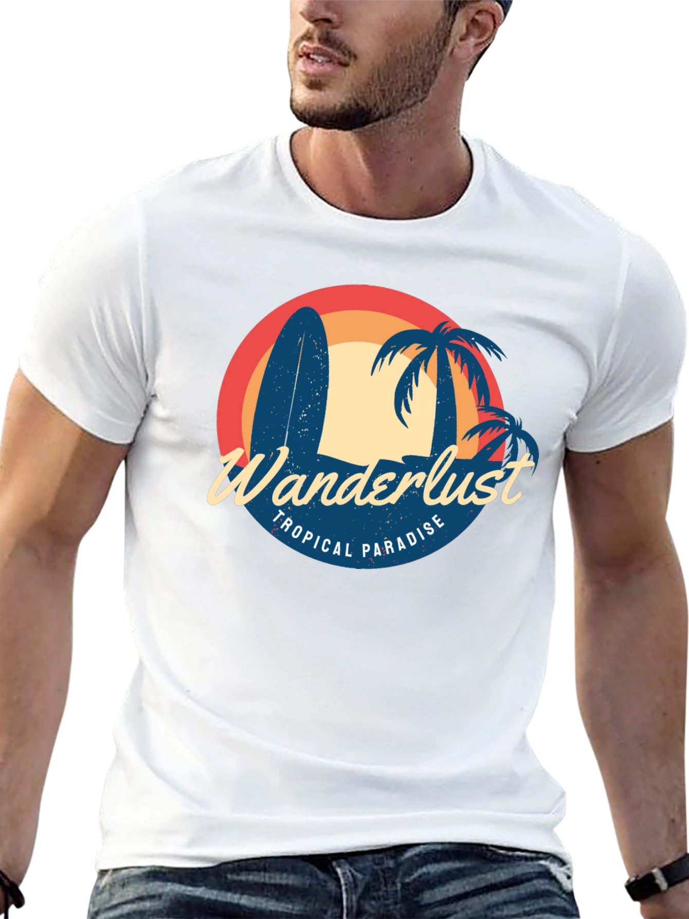 Wanderlust Tropical Paradise Graphic T-Shirt