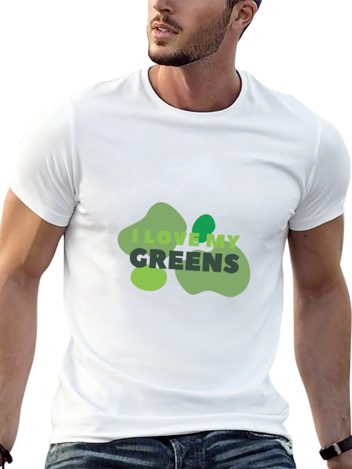 I Love My Greens Graphic Tee - Black