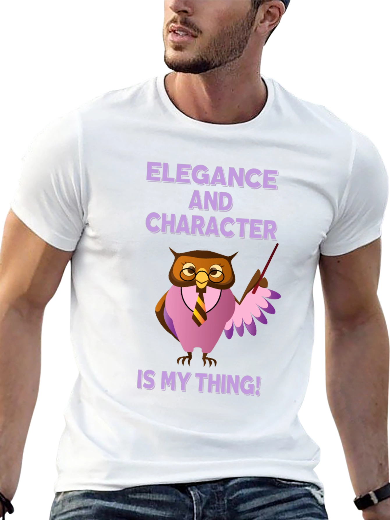 Elegance and Character Owl T-Shirt