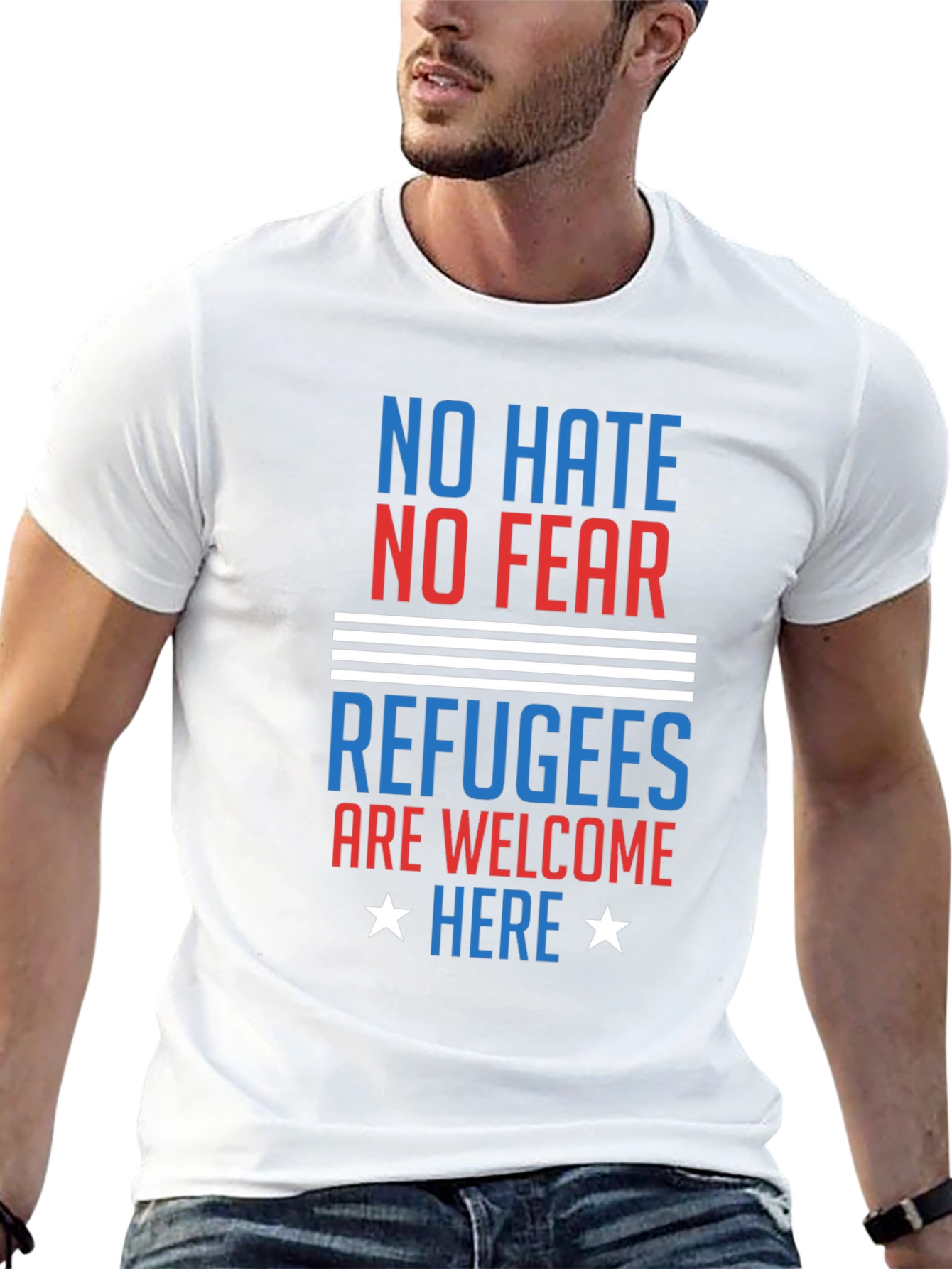 No Hate No Fear Refugees Welcome T-Shirt