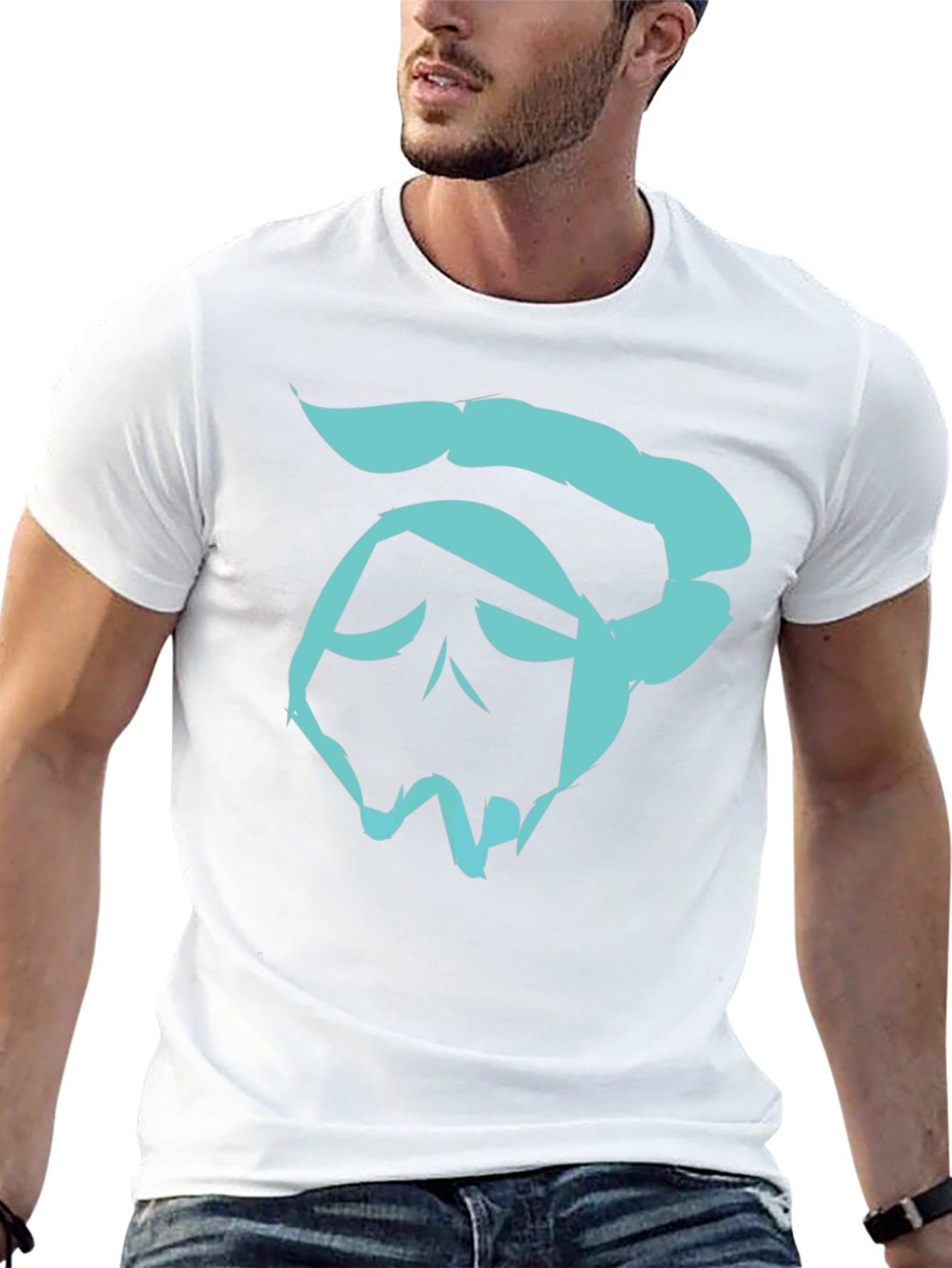 Stylized Skull Graphic Tee - Mens Black T-Shirt