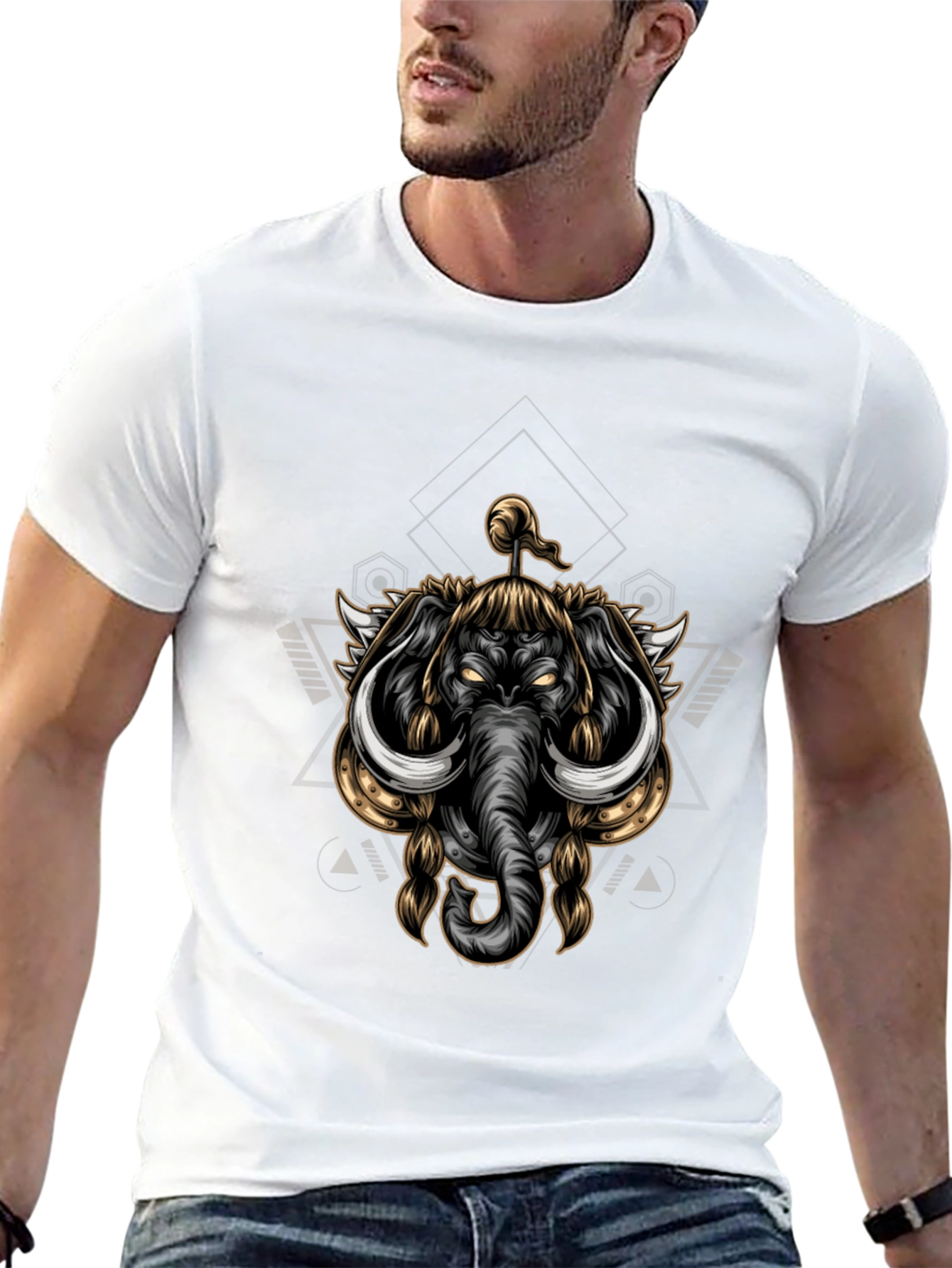 Elephant Warrior Graphic T-Shirt