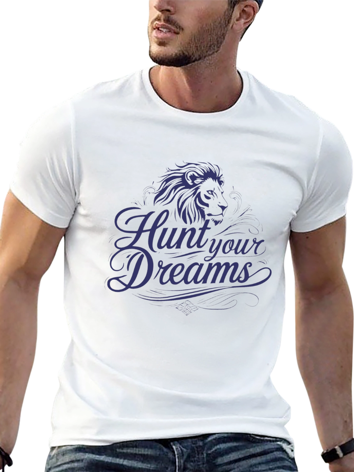 Hunt Your Dreams T-Shirt - Lion Graphic Tee