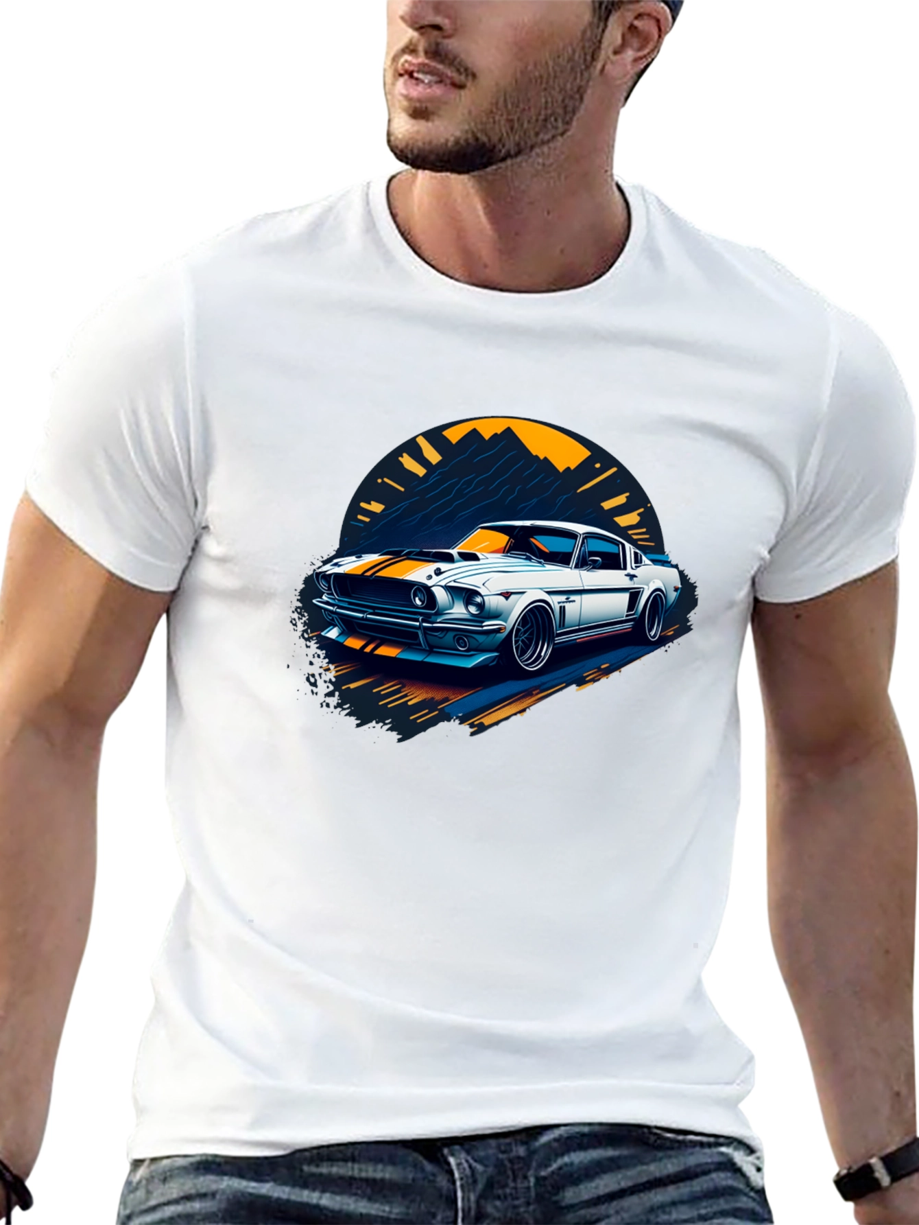 Retro Car Graphic Tee - Cool Classic Car Shirt