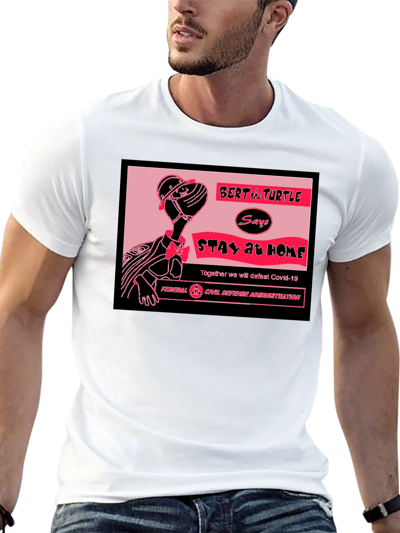 Bert the Turtle Stay Home T-Shirt