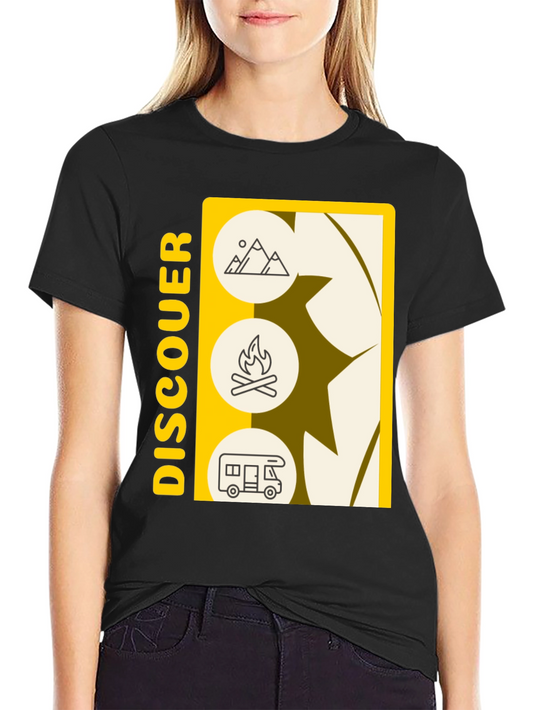Discover Camping Graphic Tee - Black
