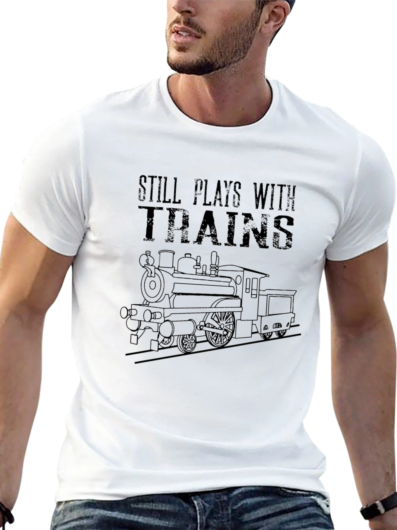 Still Plays With Trains - Graphic T-Shirt