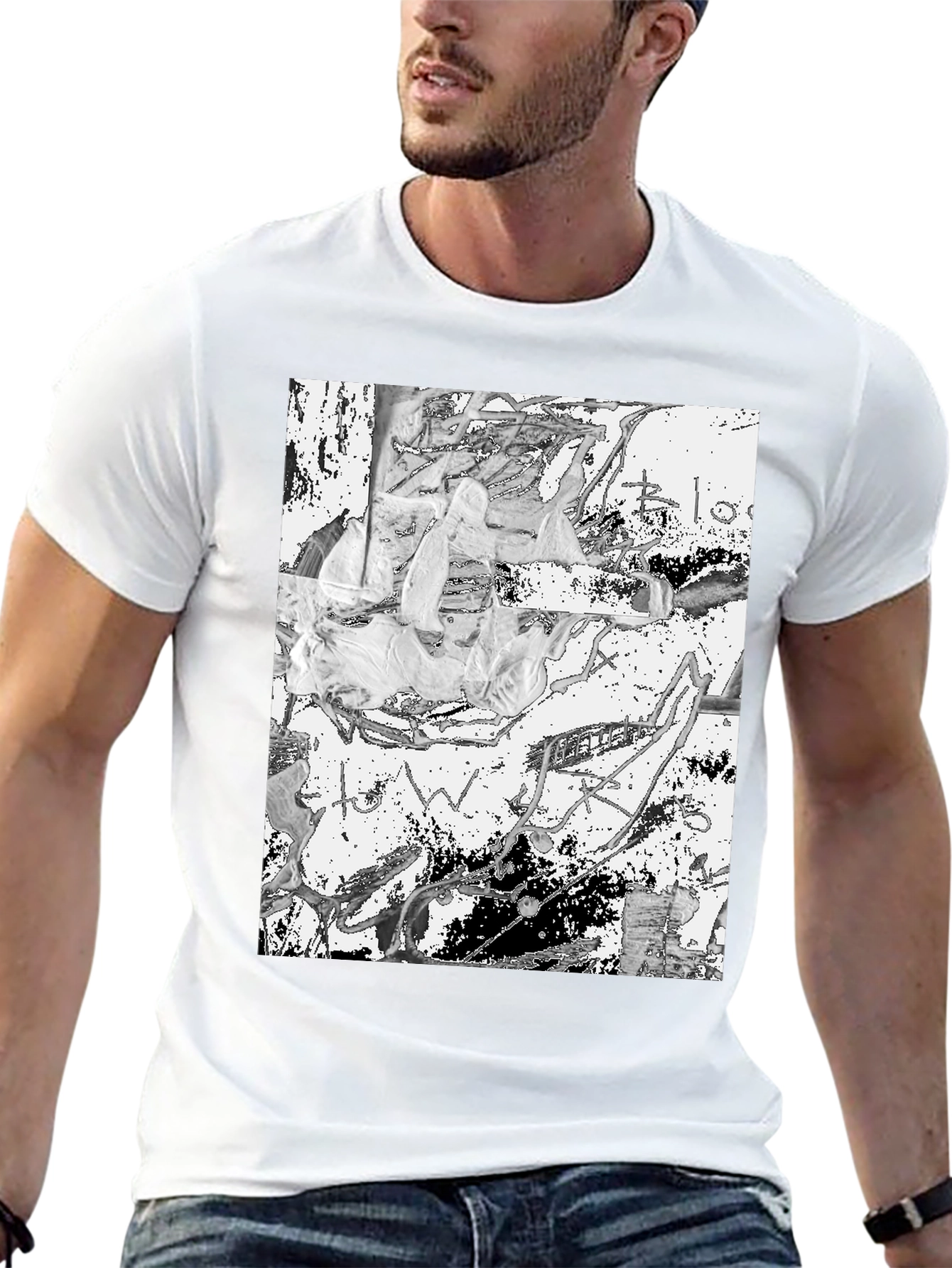 Abstract Art Black Tee