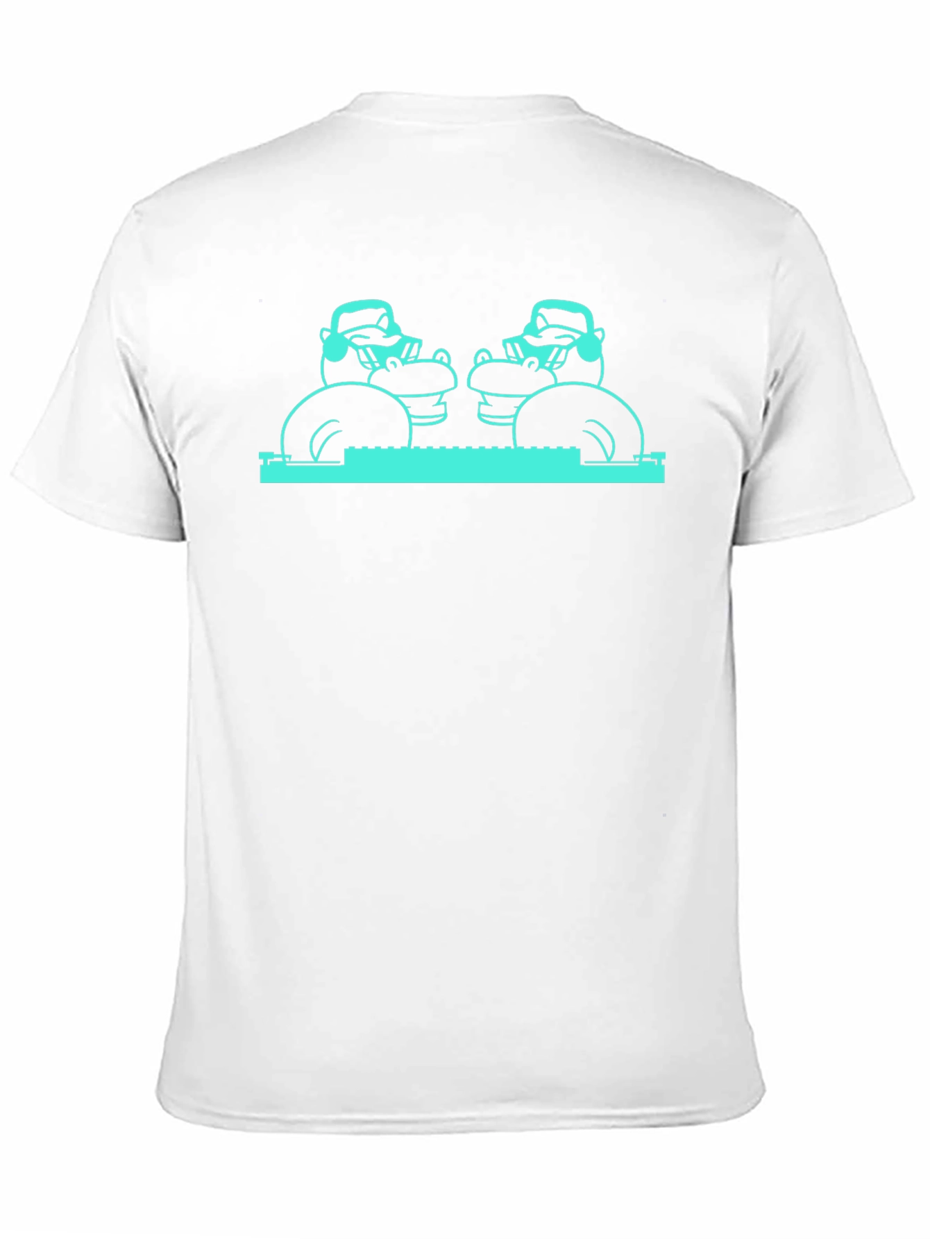 Hippo DJ Graphic Tee - Quirky Music Lover Shirt