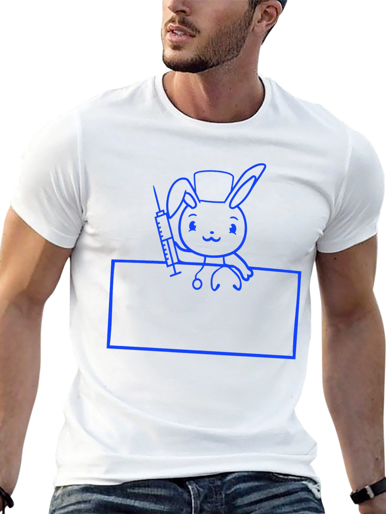 Nurse Bunny T-Shirt - Cute Cartoon Animal Tee