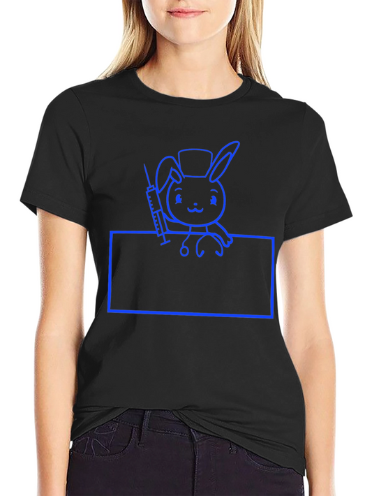 Nurse Bunny T-Shirt - Cute Cartoon Animal Tee