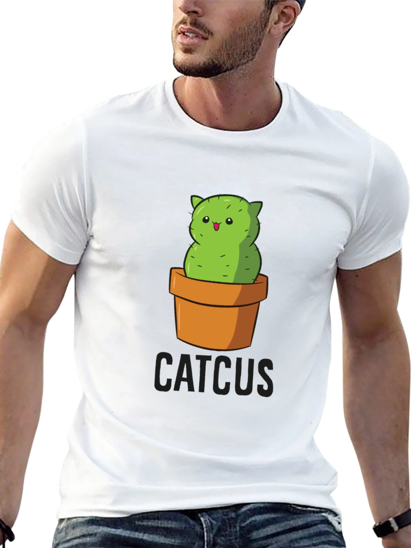 Catcus T-Shirt - Funny Cactus Cat Graphic Tee