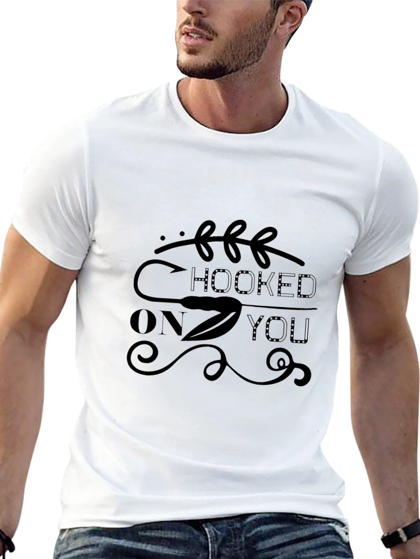 Hooked On You Graphic Tee - Black
