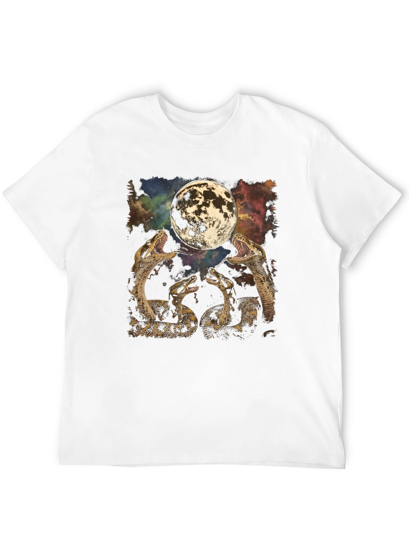 Snakes and Moon Graphic T-Shirt