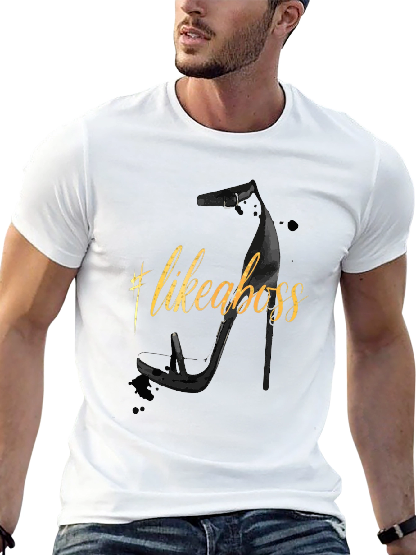 Like A Boss High Heel Graphic T-Shirt