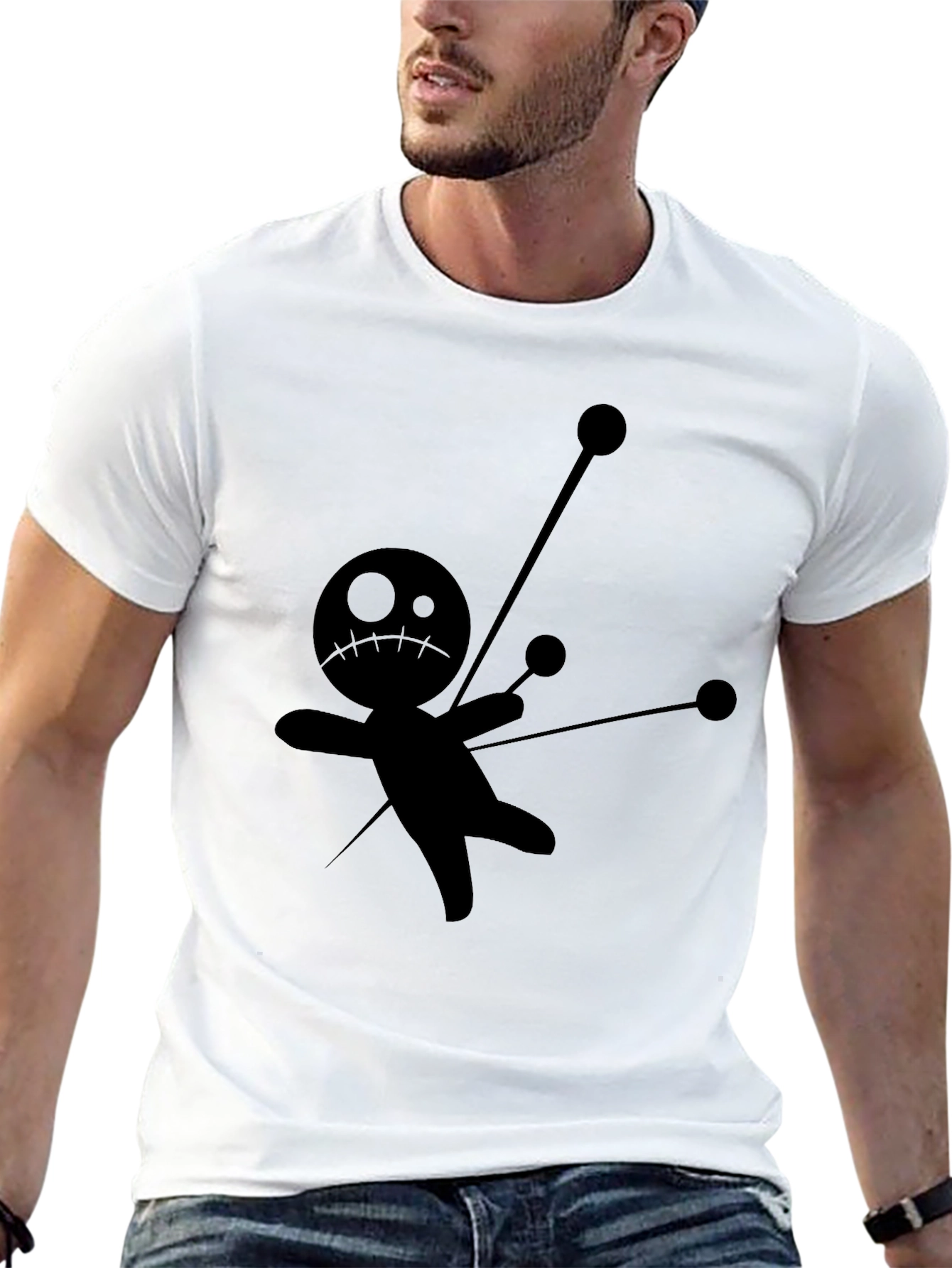 Voodoo Doll Graphic Tee - Unisex Black T-Shirt