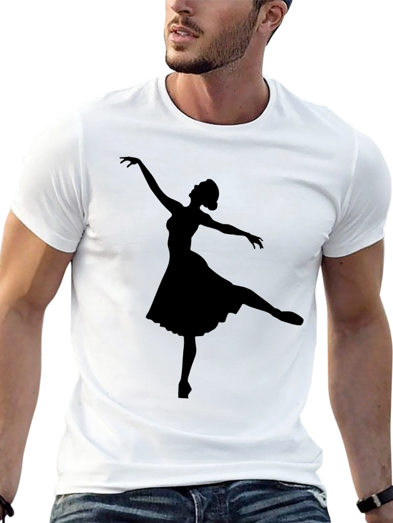 Ballerina Silhouette Black T-Shirt