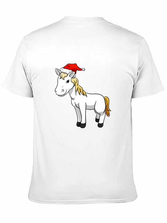 Festive Horse T-Shirt: Christmas Cartoon Design