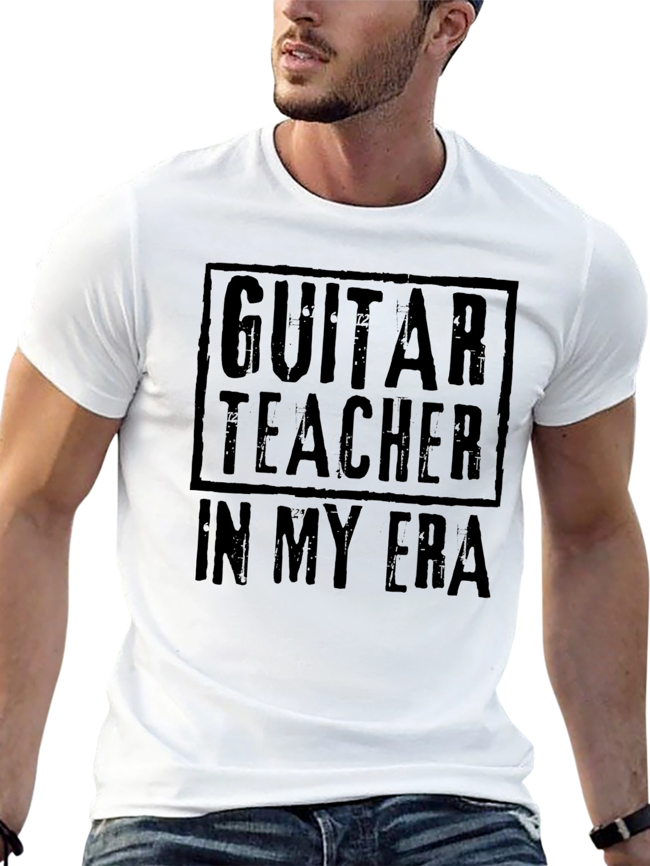 Guitar Teacher in My Era Black T-Shirt