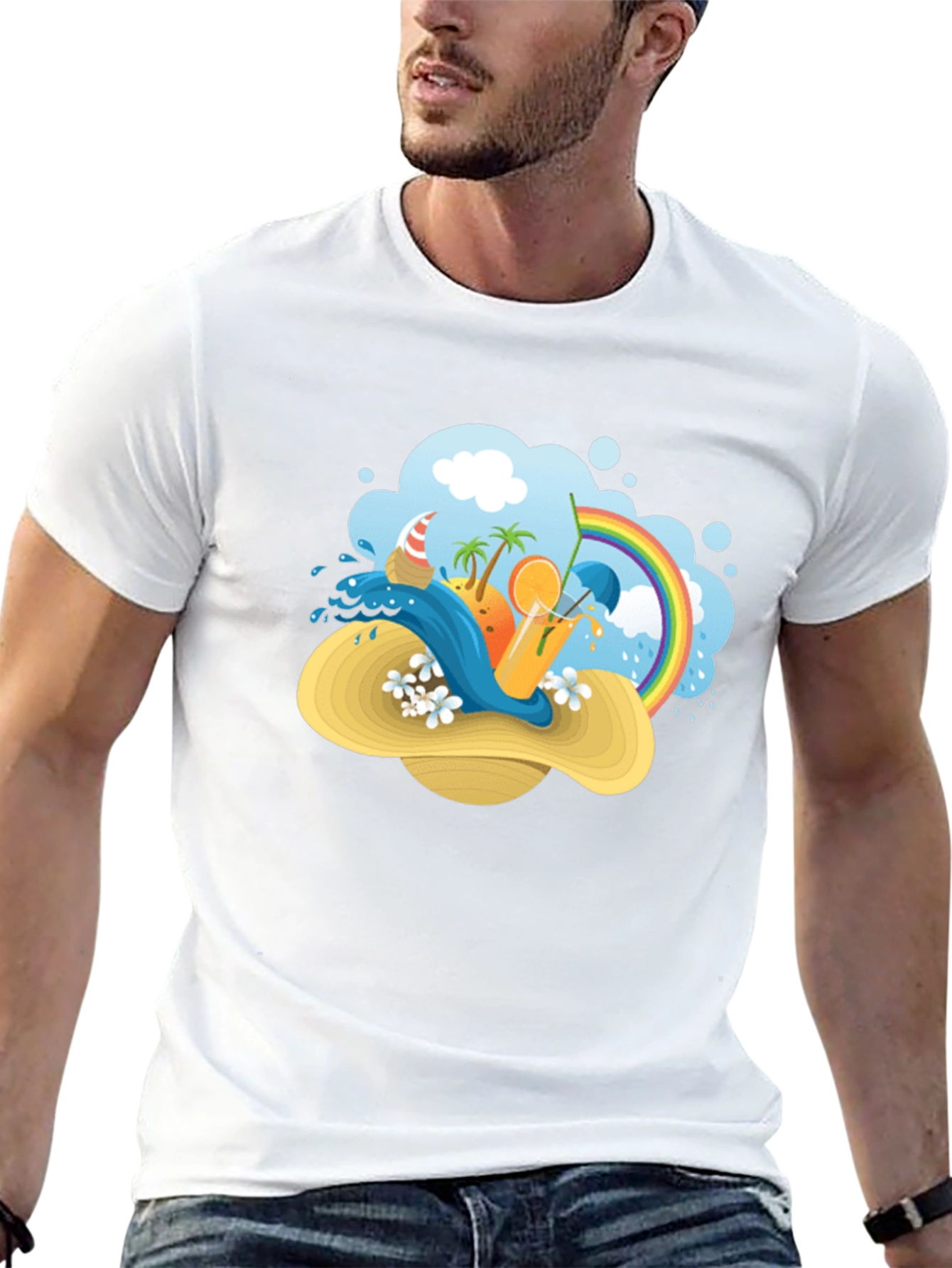 Summer Beach Hat T-Shirt: Vacation Vibes