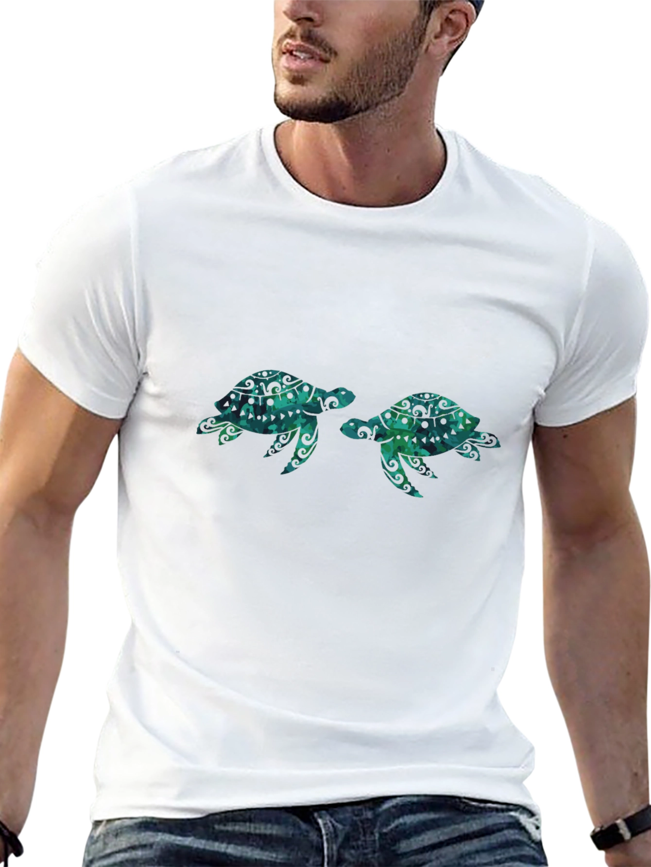 Turtle Graphic Tee - Cool Ocean Design