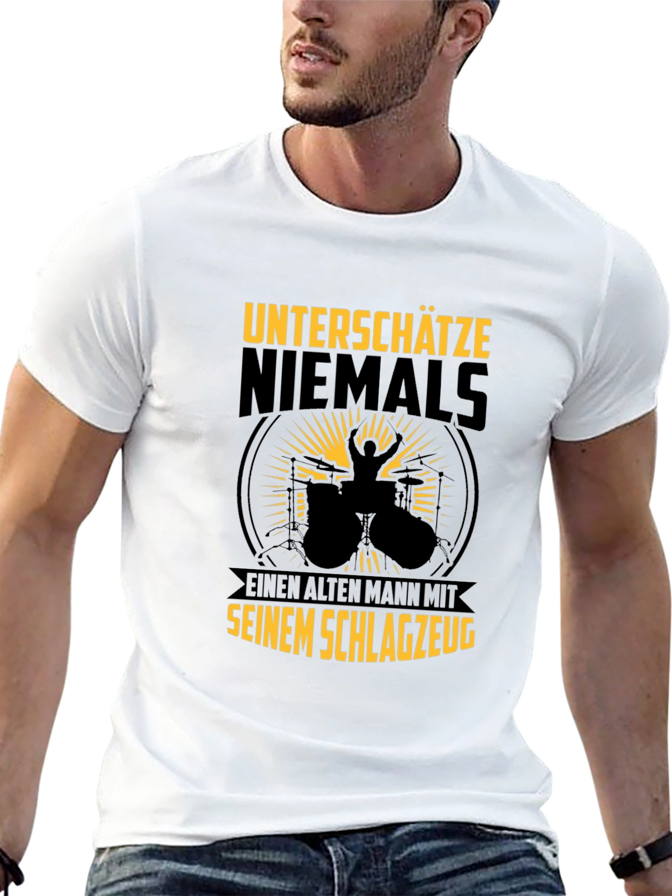Drummer Old Man T-Shirt: Never Underestimate