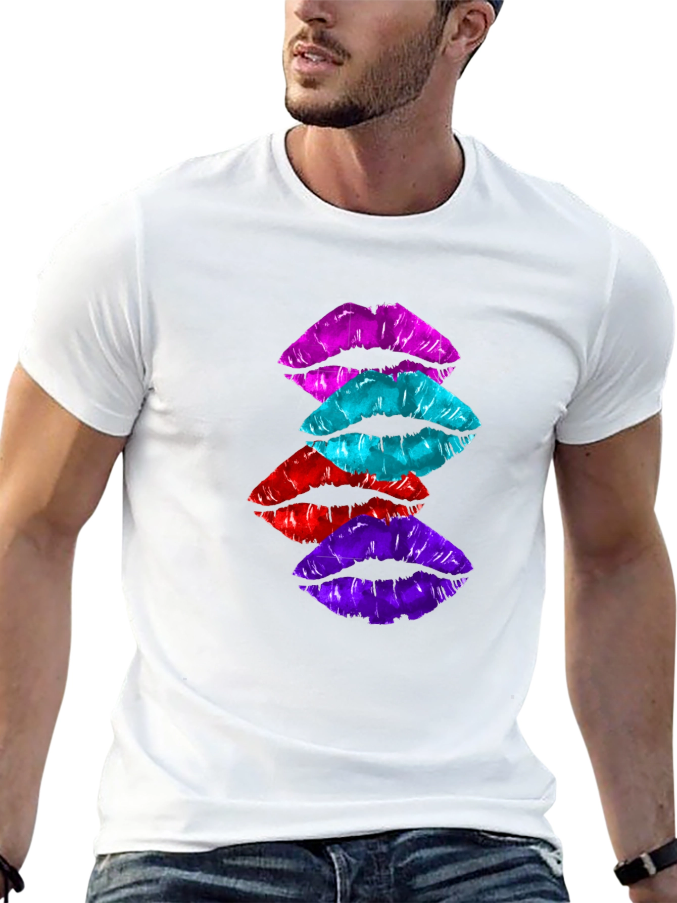 Lips Stack Graphic T-Shirt - Bold & Playful